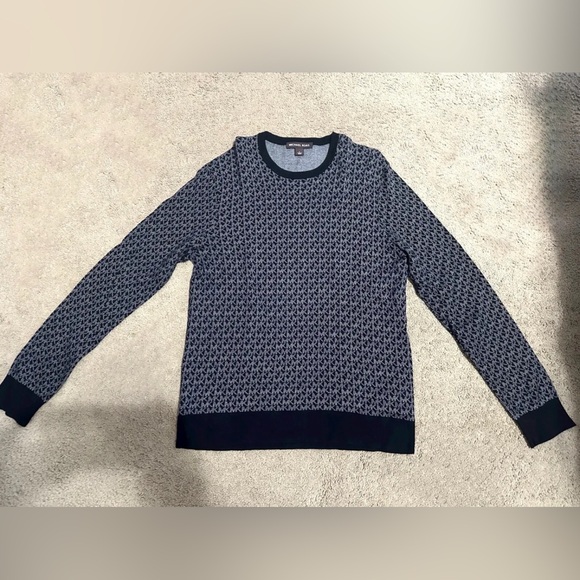 MICHAEL KORS Men's Logo Cotton Jacquard Sweater